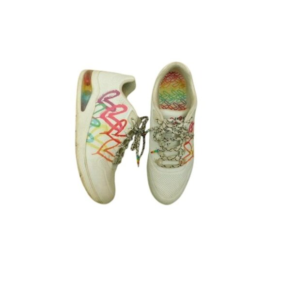 Skechers Shoes - Skechers Size 11 Rainbow Heart Lace Up Athletic sporty Shoes